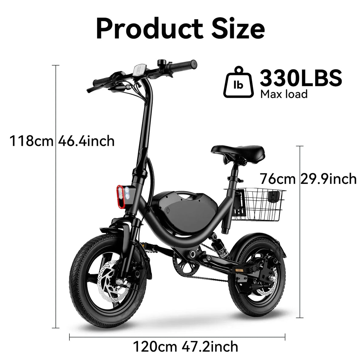 eBike Boys 715W Peak Folding Electric Bicycle - Fast & Powerful Ride