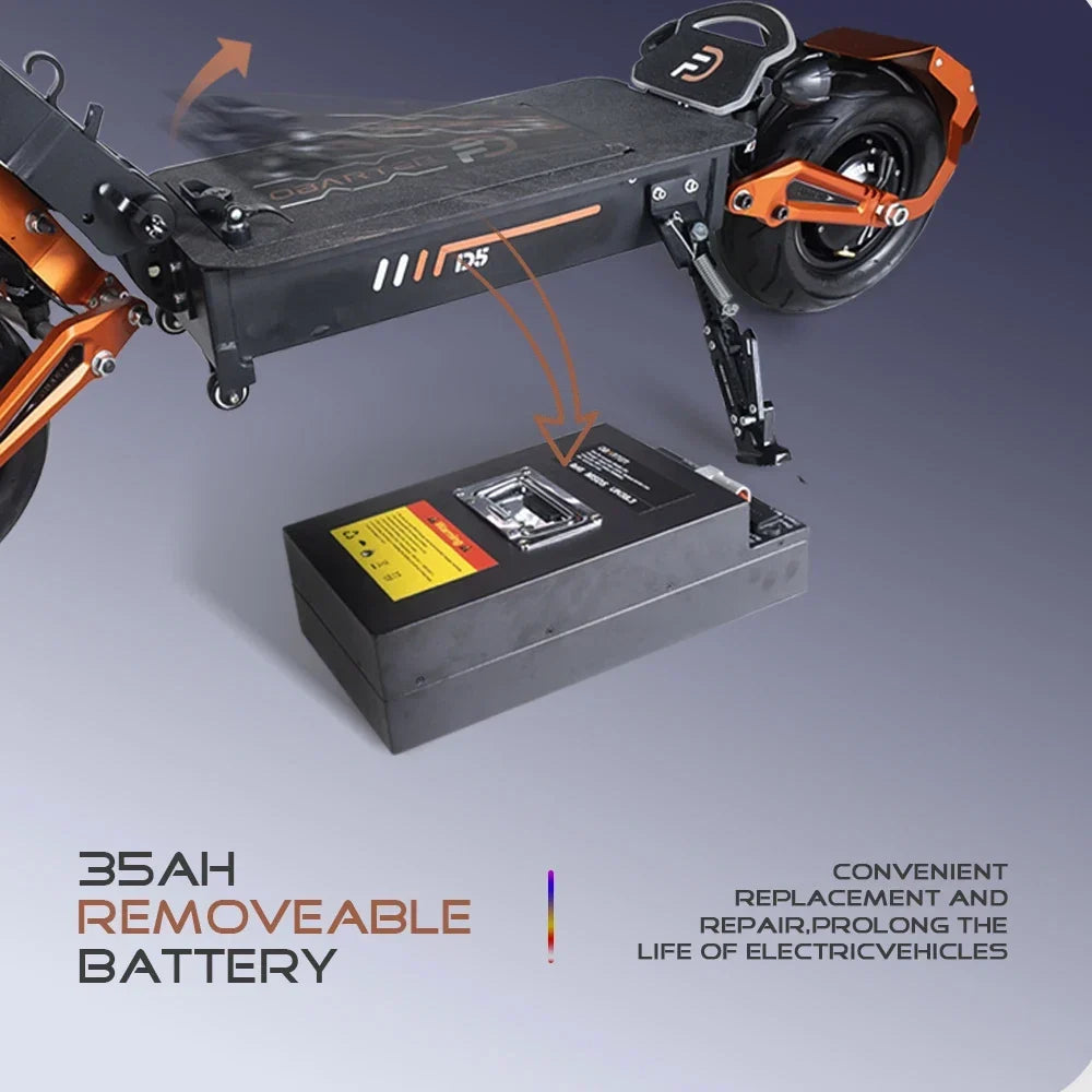 Obarter D5 Electric Scooter - 5000W, 70km/h Max Speed, Removable Battery
