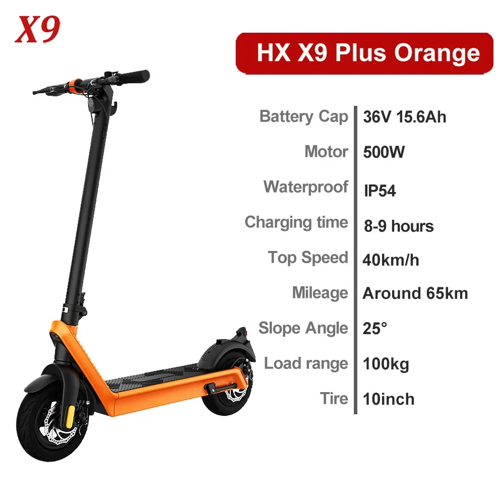 HX X9 PLUS Electric Scooter - Foldable, 60-80km Range, Unisex